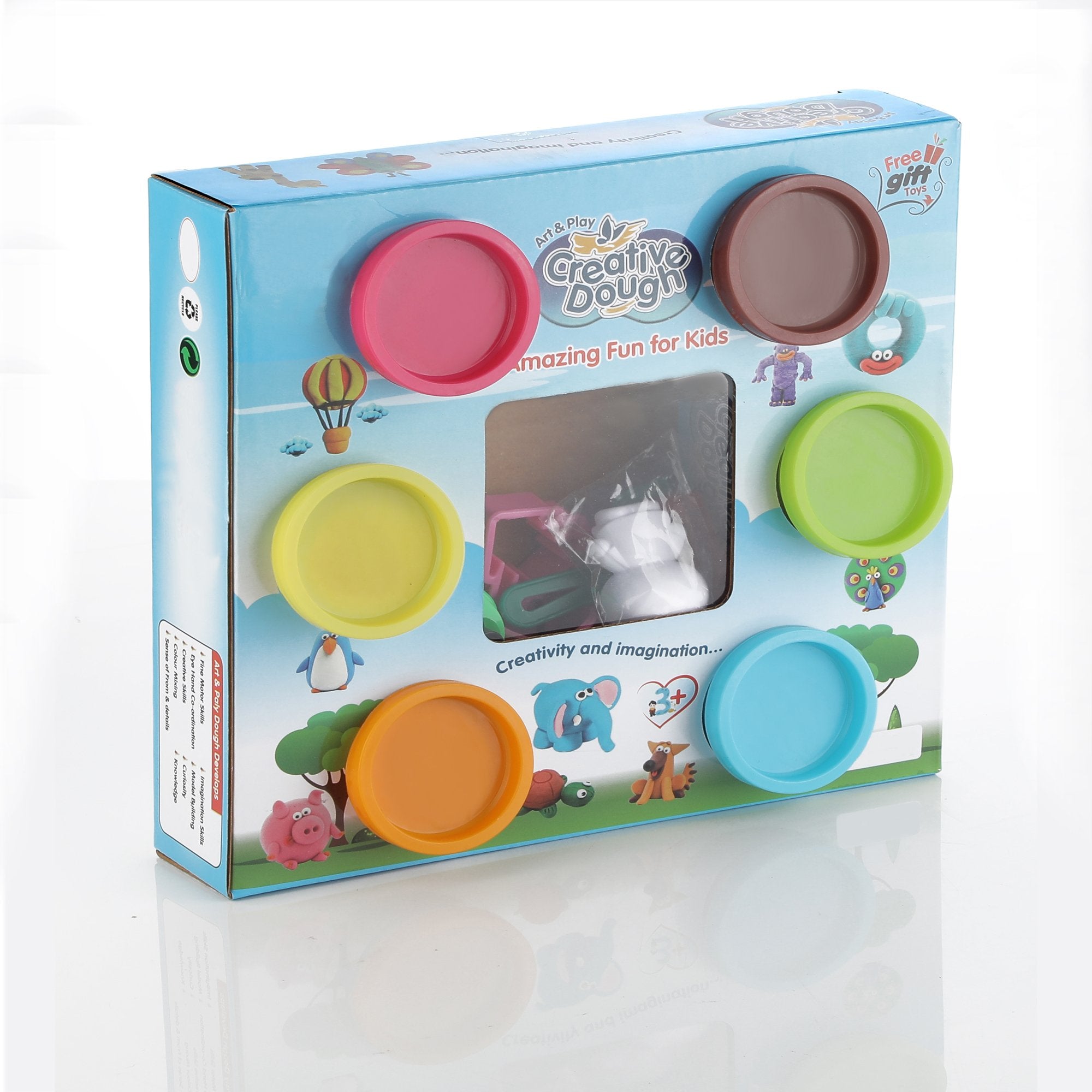 1918 Non-Toxic Creative 50 Dough Clay Mould 5 Different Colors, (Pack of 6 Pcs) - SkyShopy 1918 Non-Toxic Creative 50 Dough Clay Mould 5 Different Colors, (Pack of 6 Pcs) - SkyShopy